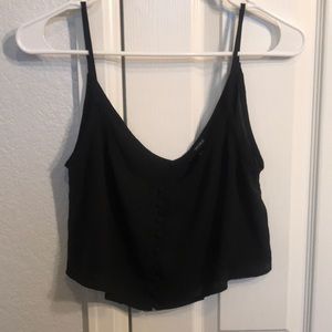 Black Cropped Tank Top